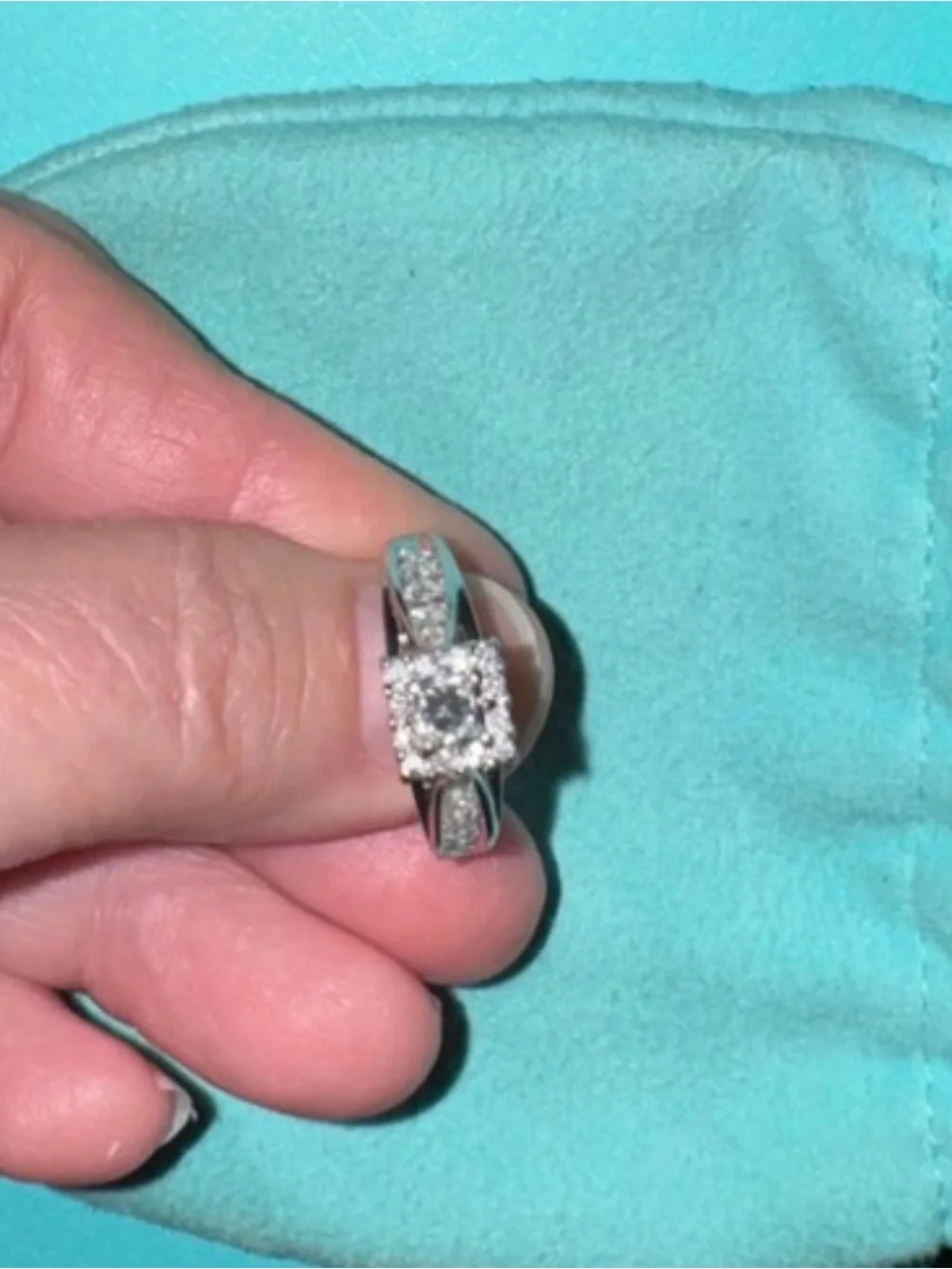 Kay Jewelers White Gold Diamond Halo Cluster Ring